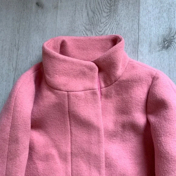 J. Crew Mercantile Women's  Pink Soft Pea‎ Coat - Picture 2 of 11